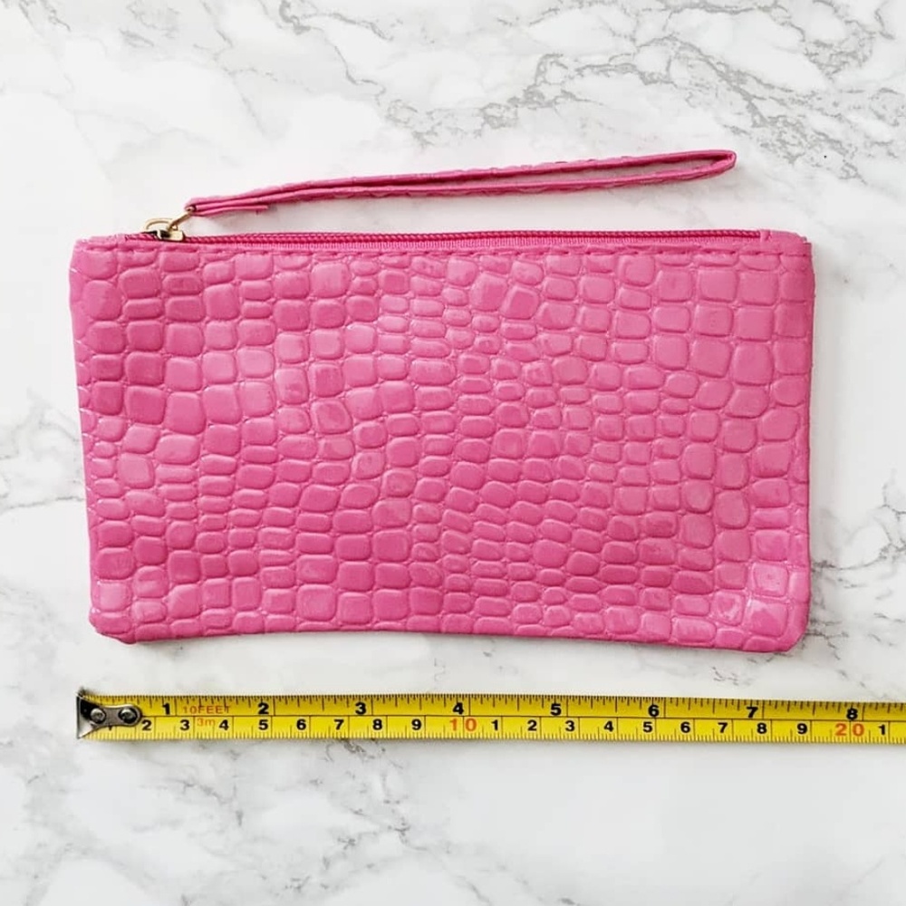 Vegan Leather Snake Skin Pouch - Picture 2 of 5